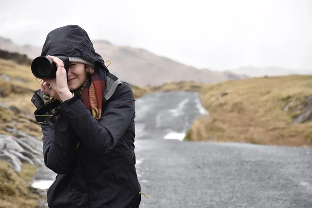 woman, camera, photographer, road, photography, taking photos, jacket, cold, winter clothing, winter clothes, female photographer, professional, profession, dslr, slr, nature photography, camera, photographer, photographer, photographer, photographer, photographer, professional. Referrals for a photography business: how owners get more of them