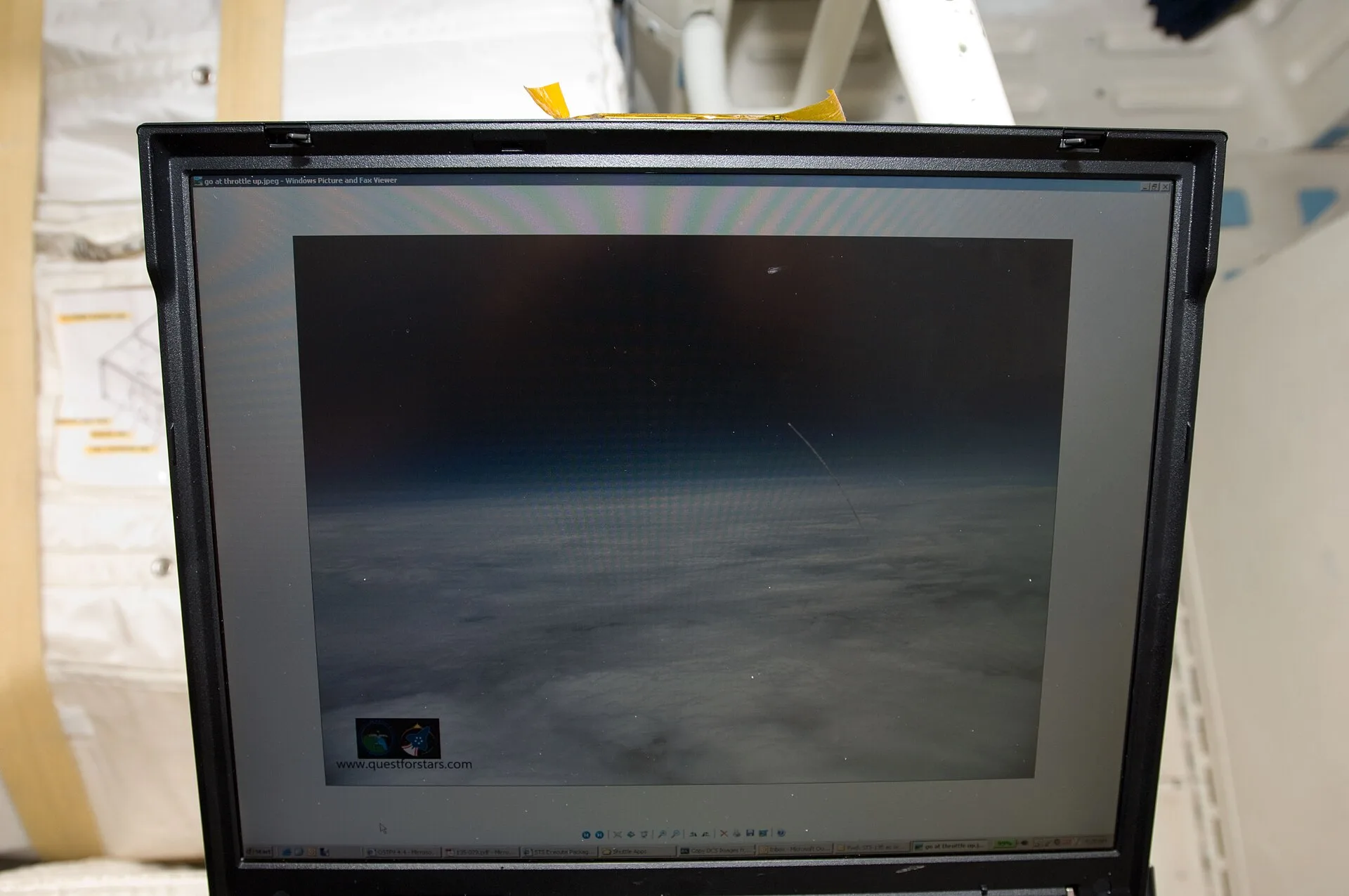 The original finding aid described this as: Description: View of a laptop computer on the Atlantis middeck (MDDK) during Expedition 28 / STS-135 joint operations. The photo on the screen was taken by StratoShuttle-1, a helium-filled weather balloon launched by a group of students with help from the. Online Gallery Proofing: What to Look For