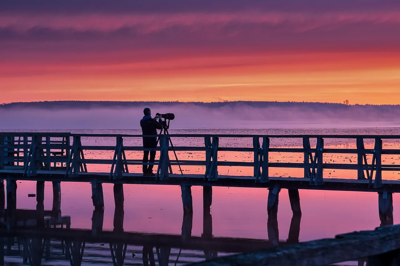 bridge, man, camera, photographer, sunset, sea, sunrise, nature, water, fog. Photography demand signals a studio can track in its own monthly numbers