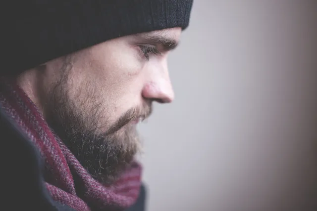 man, face, portrait, bearded man, side view, scarf, bonnet, winter clothes, winter clothing, men's fashion, adult, beard, fashion, guy, model, profile, serious, hat, winter, sad, unhappy, man, man, man, man, profile, sad, sad, sad, sad, sad. Winter portrait demand in Minneapolis and Denver compared